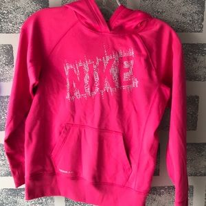 Pink Nike Dri-Fit Hoodie size Youth large